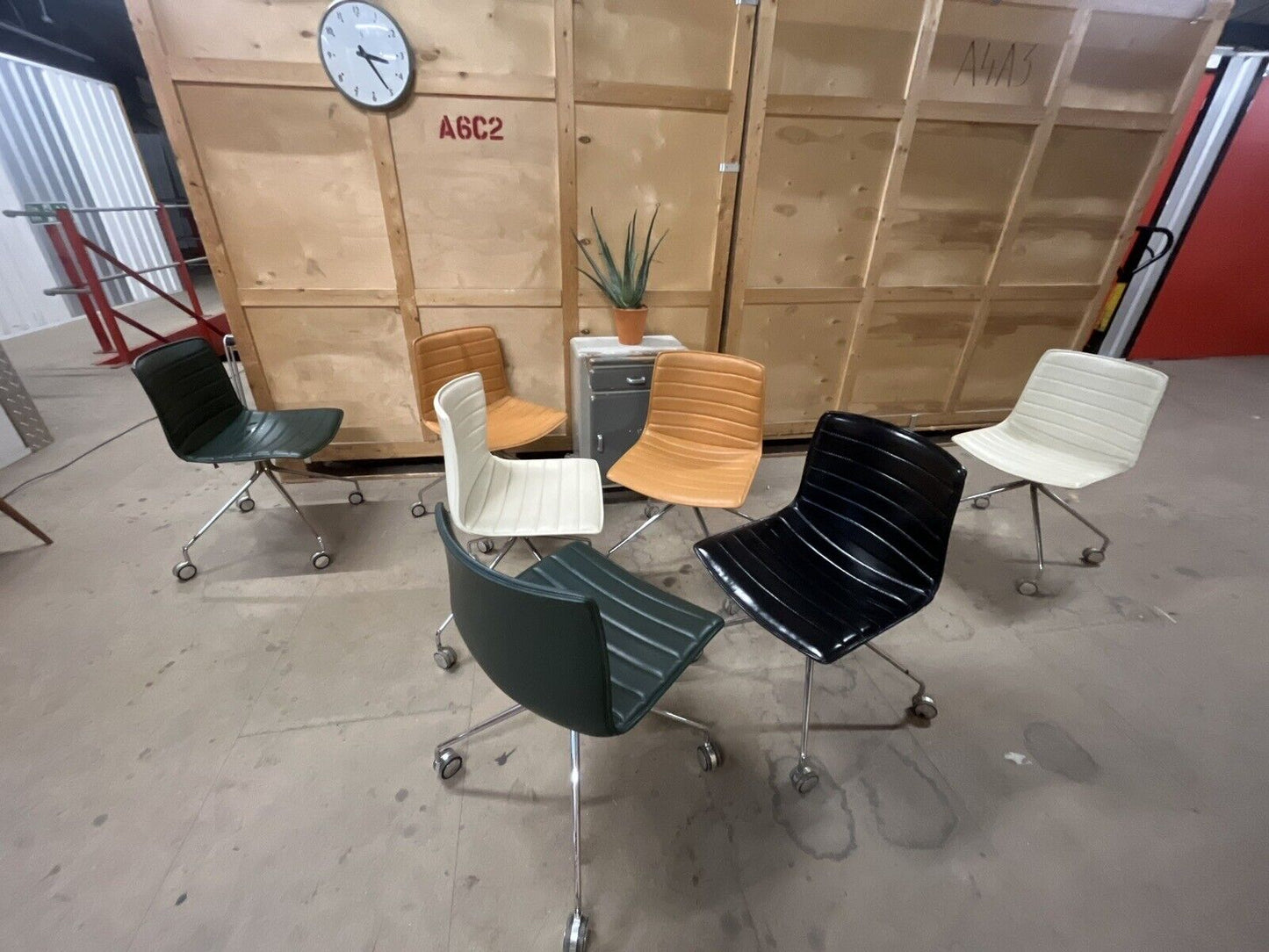 ARPER CATIFA 46 STUDIO / OFFICE CHAIRS TAN LEATHER  / VARIOUS COLOURS AVAILABLE