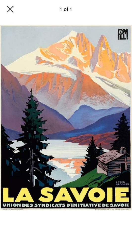 Vintage Travel Poster - La Savoie Ski Resort, 1930s