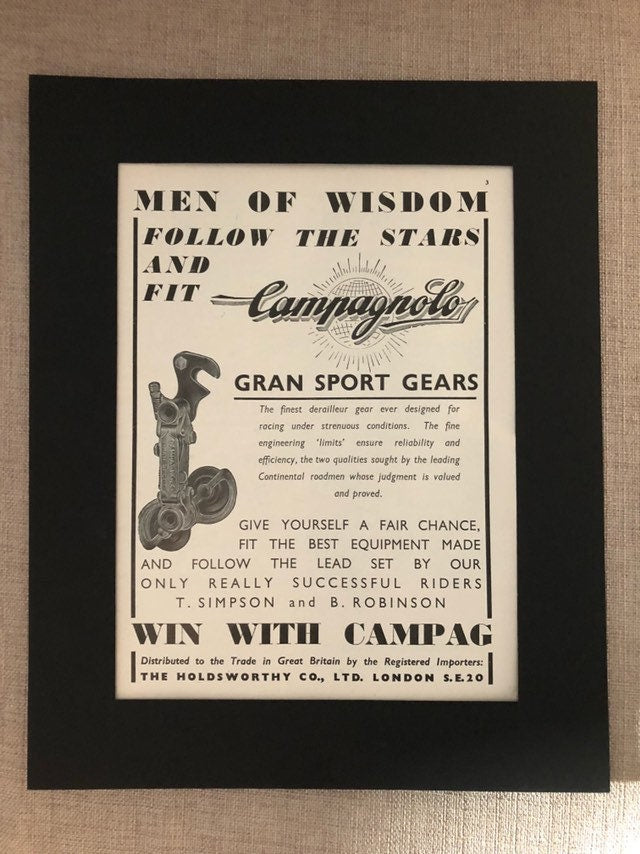 Vintage Cycling Advertisement - Campagnolo Original, 1960s