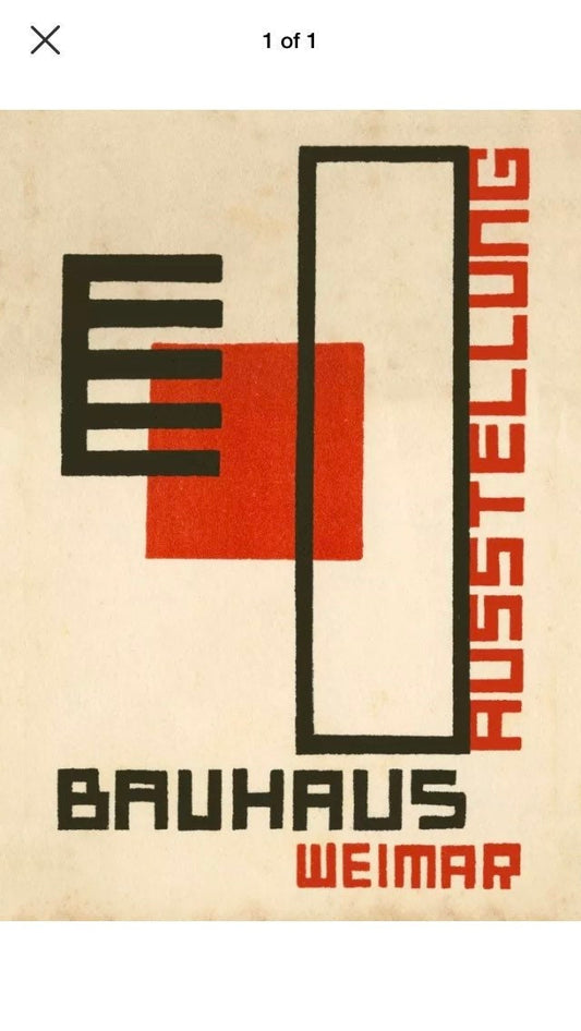 Vintage Design Poster - Bauhaus Weimar, 1920s