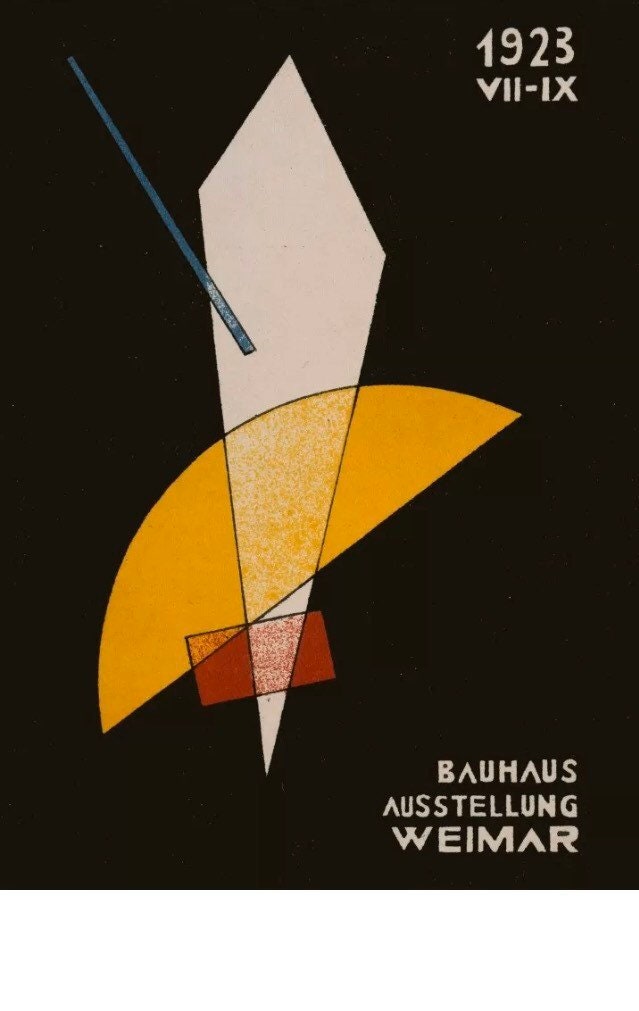 Vintage Design Poster - Bauhaus Weimar, 1923