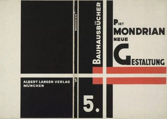 Vintage Design Poster - Piet Mondrian, Bauhaus Bucher, 1920s