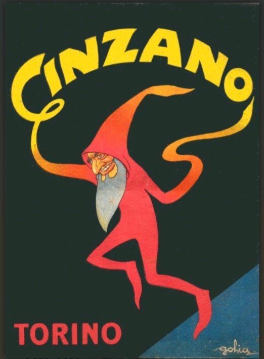 Vintage Advertising Poster - Cinzano Torino, 1919