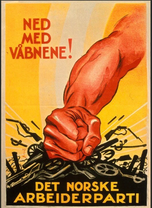 Vintage Propaganda Poster - Norwegian Labour Party, 1930s