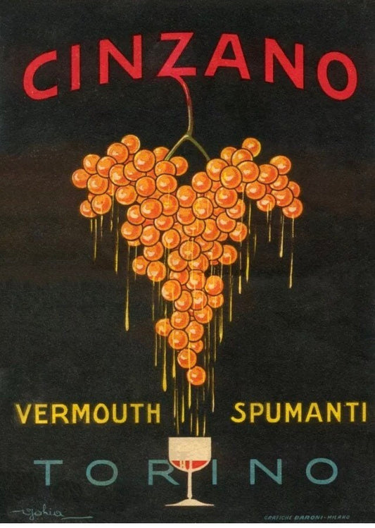 Vintage Advertising Poster - Cinzano Vermouth Torino, 1919