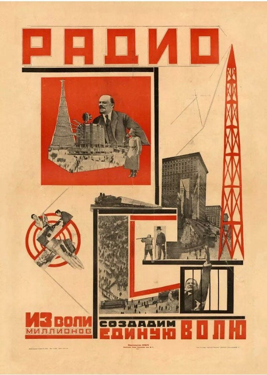 Vintage Soviet Propaganda Poster - Radio, c1920