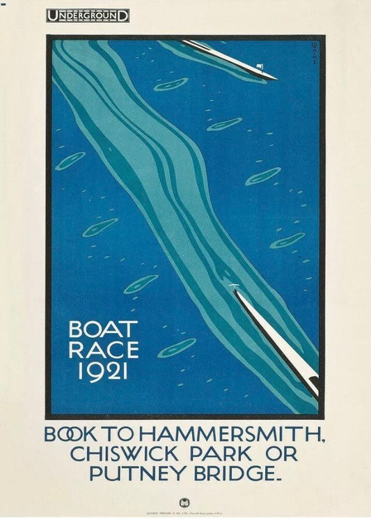 Vintage Advertising Poster - London Boat Race, 1921