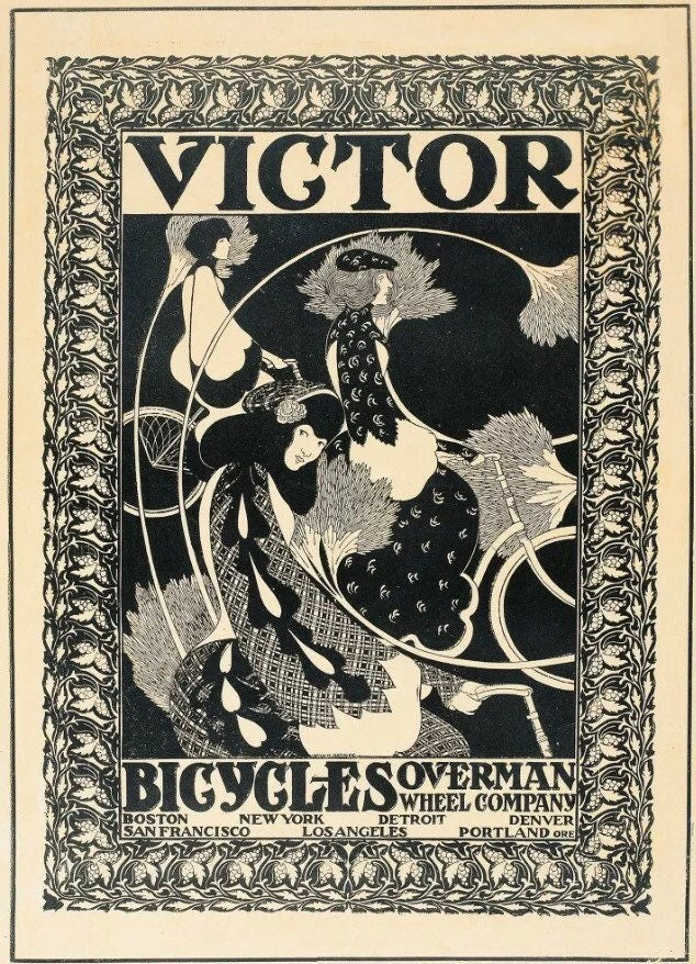 Vintage Advertising Poster - Victor Cycles 1886