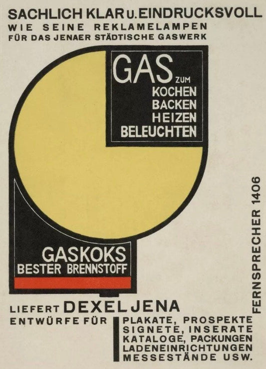 Vintage Design Poster - Bauhaus, Walter Drexel, 1923