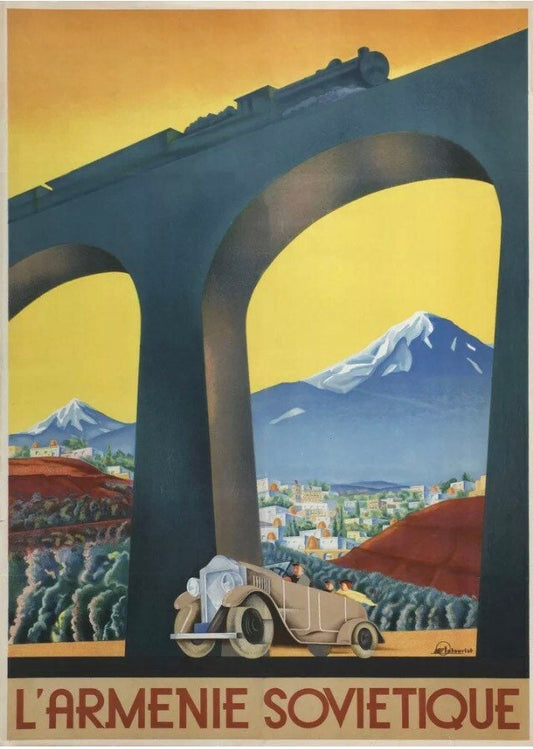 Vintage Travel Poster - Armenia, Soviet Travel, 1935