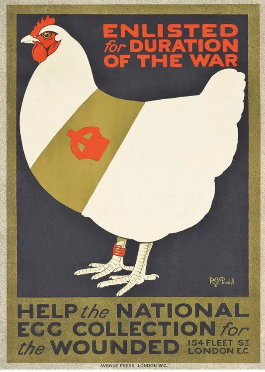 Wartime Propaganda poster “Help the national egg collection”