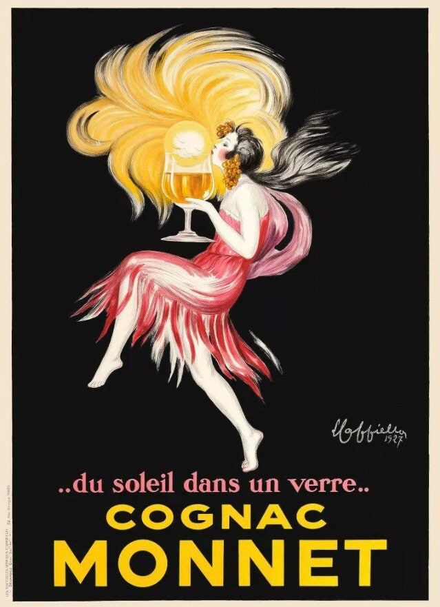 Vintage Advertising Poster - Cognac Monnet, 1927