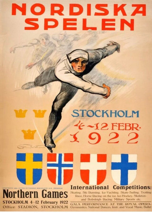 Vintage Advertising Poster -  Stockholm “Nordiska Spelen”, 1922