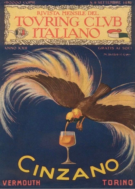 Vintage Advertising Poster - Cinzano Vermouth Torino, 1916