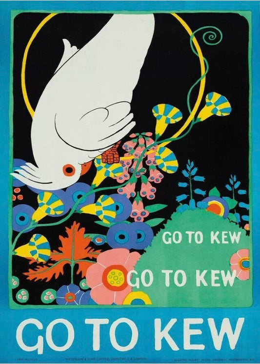 Vintage Travel Poster - Kew Gardens London Transport, c1915