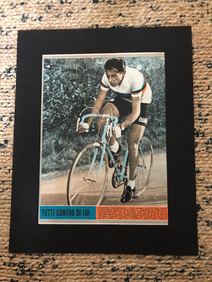 Vintage Cycling print - Fausto Coppi, Bianchi Original, 1953