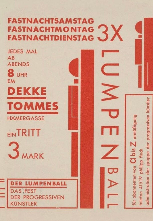 Vintage Design Poster - Constructivism, Bauhaus Weimar, Franz Wilhelm Seiwert, 1931