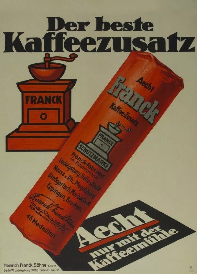 Vintage German Advertising Poster - Franck Coffee, 1925