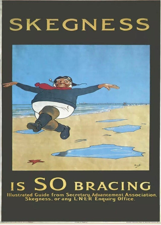 Vintage Tourism Poster - 'Skegness is so Bracing' by John Hassall, 1933