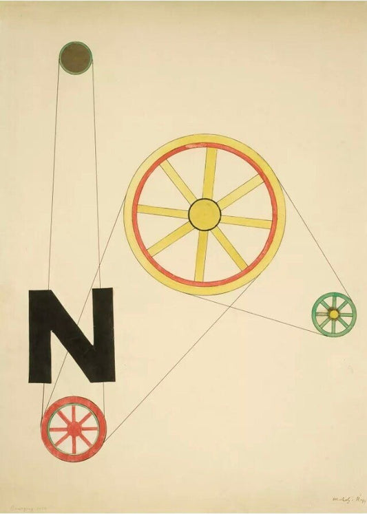 Vintage Design Poster - Bauhaus Constructivism, Laszlo Moholy Nagy, 1920s