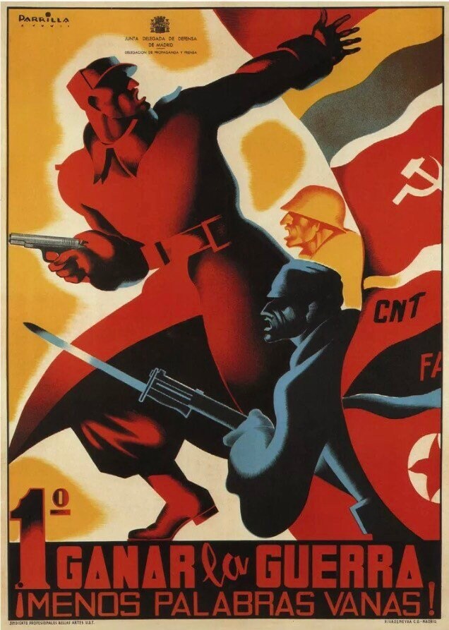 Vintage Propaganda Poster - Spanish Civil War, 1937