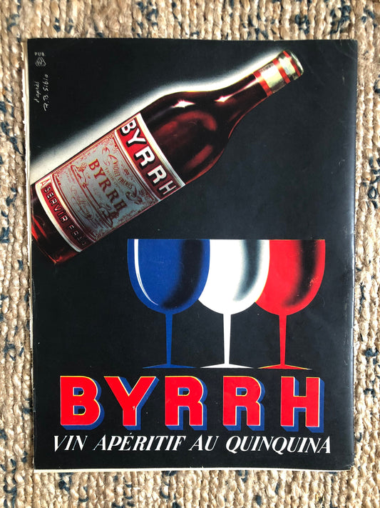 Vintage Advertising Print - Byrhh Vermouth, French, 1953