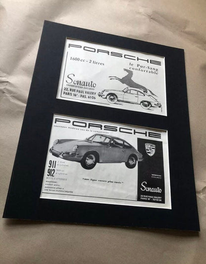 Vintage Advertising Print (French) - Porsche, Original 1965