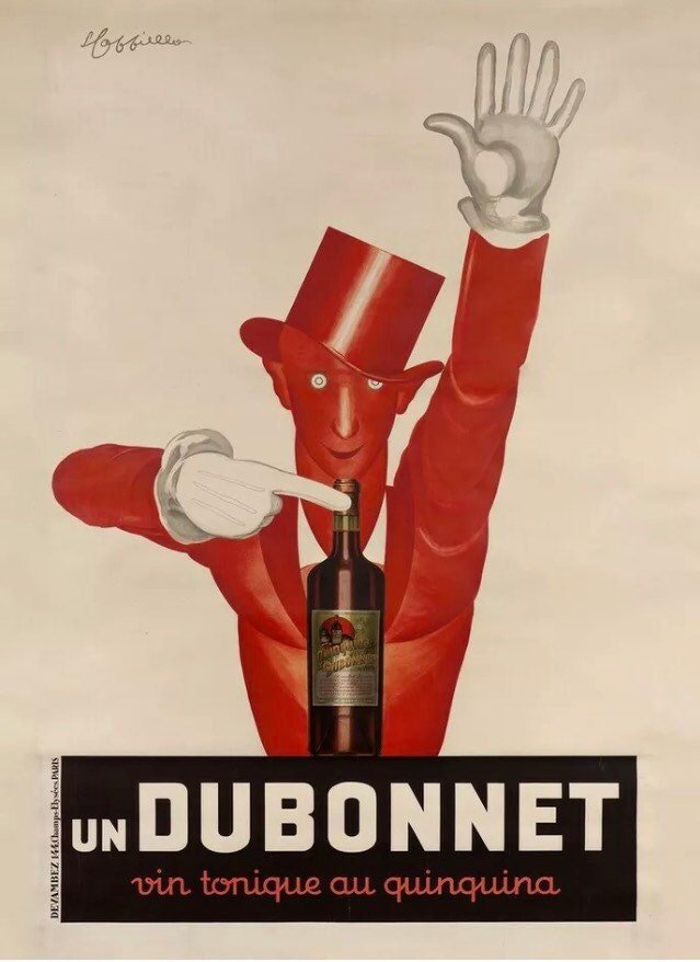 Vintage Advertising Poster - Un Dubonnet by Leonetto Cappiello, c1920