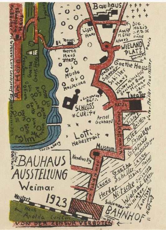 Vintage Design Print -  Bauhaus, Austellung Weimar, Kurt Schmidt, 1923