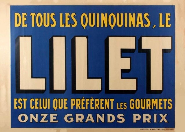 Vintage Advertising Poster - Lilet Quinquina,  Aromatic Wine, c1900