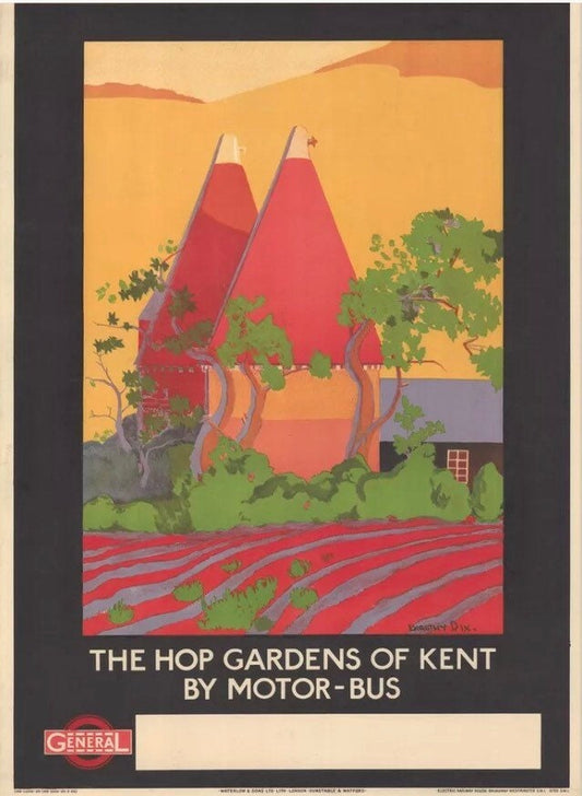 Vintage Advertising Poster - Hop Gardens of Kent, London Transport c1922