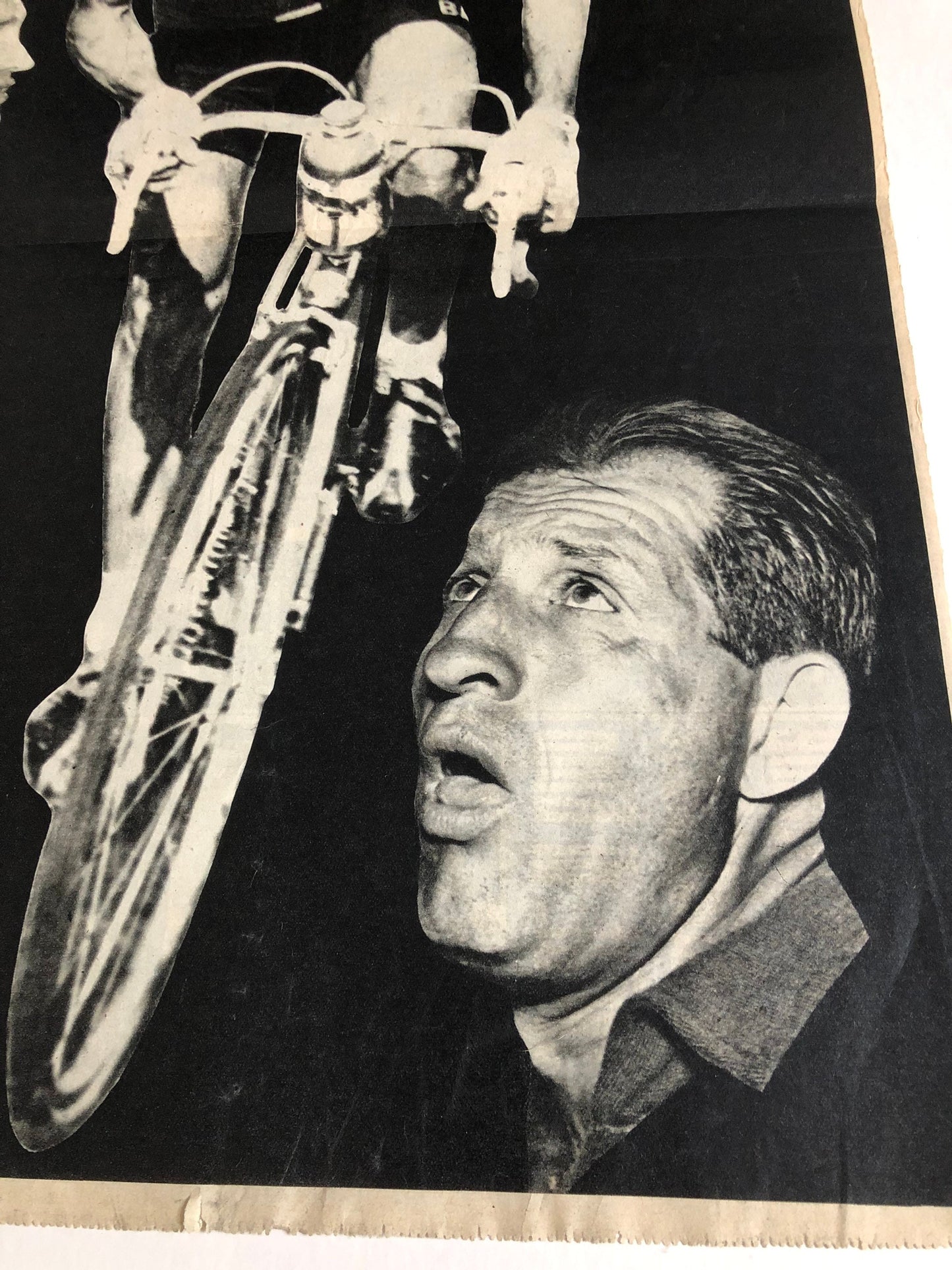 Vintage Cycling Print - Gino Bartali, Original 1953