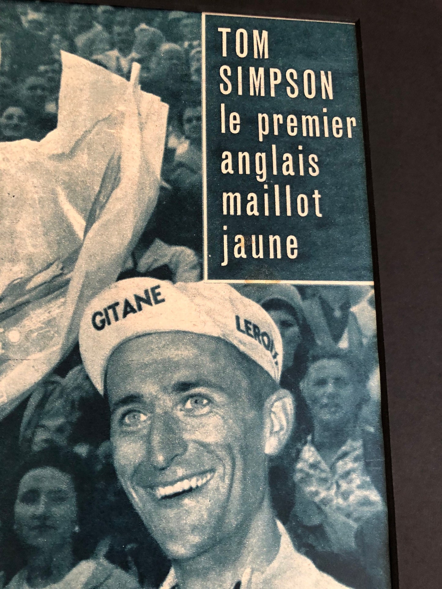 Vintage Cycling Print - Tom Simpson/Gitane, Original c1962