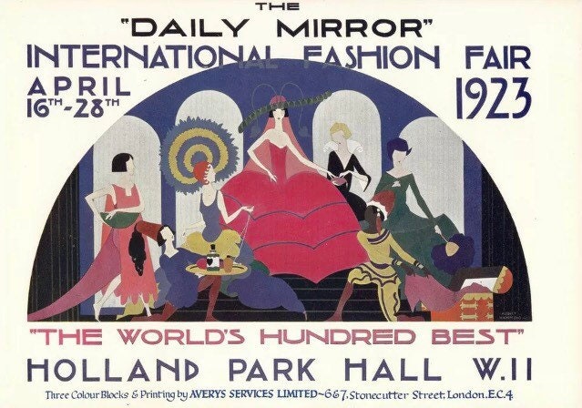 Vintage Advertising Poster - London International Fashion Fair,  1923