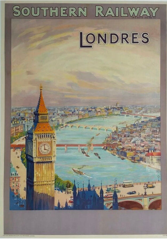 Vintage French Railway Poster - London Southern Railways, 1920s