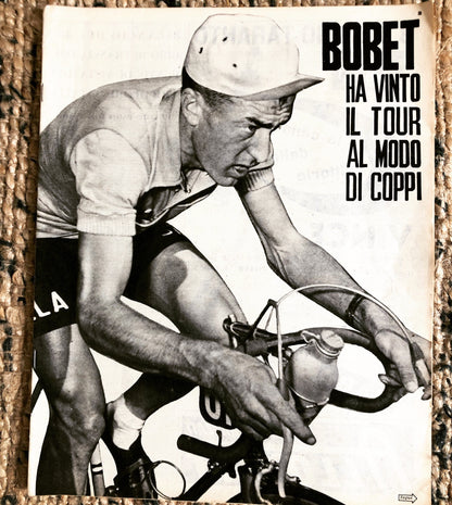 Vintage Cycling Print - Louison Bobet, Original 1953