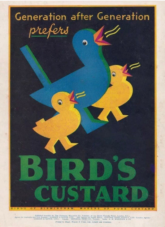 Vintage Advertising Poster - Birds Custard, British 1930s