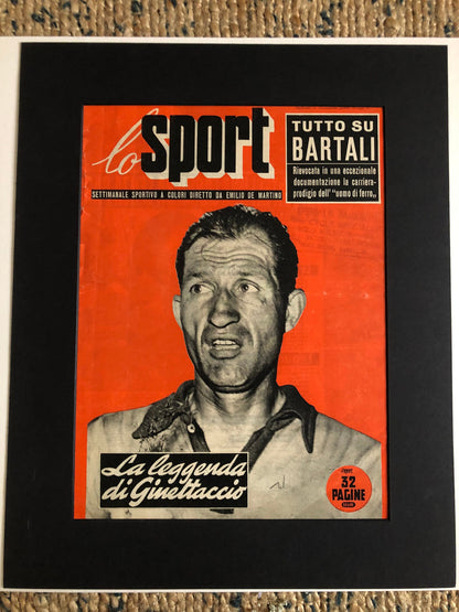 Vintage Cycling Print - Gino Bartali, Original 1953