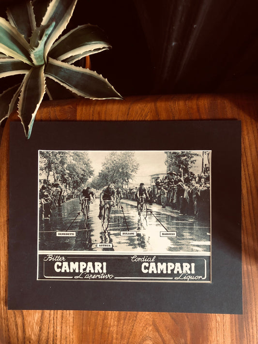 Vintage Cycling Advertisement - Campari, Original, 1950s