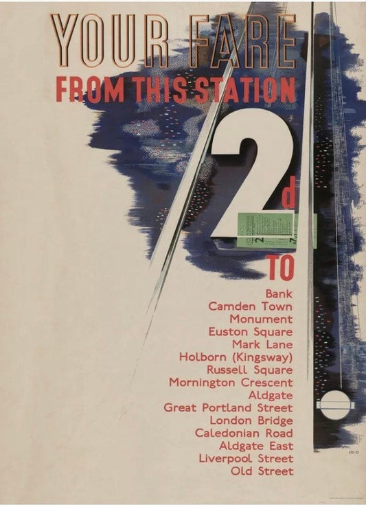 Vintage Advertising Poster - London Underground, Laszlo Maholy-Nagy, Bauhaus 1936