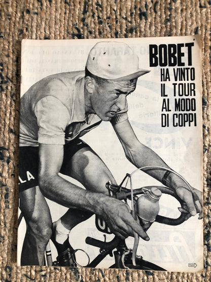 Vintage Cycling Print - Louison Bobet, Original 1953