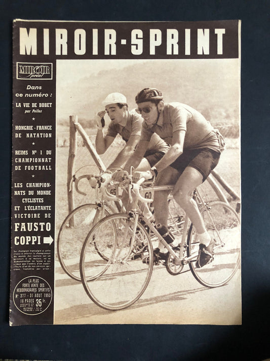 Vintage Cycling Print - Fausto Coppi, Original, Tour de France, 1953