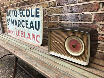 Vintage Advertising Sign - Auto Ecole Fred Le Blanc, St Marceau French 1950s