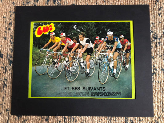 Vintage Cycling Print - Tour de France, Eddy Merckx, Original 1970