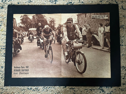 Vintage Cycling Print - Tour de France Alpine, Original 1957