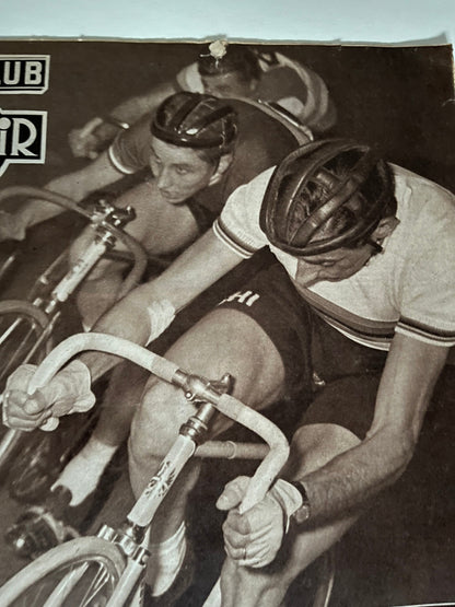 Vintage Track Cycling Print - Jacques Anquetil/Fausto Coppi, Original 1953