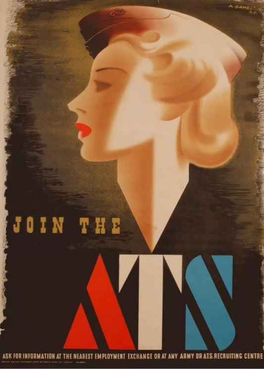 WW II Propaganda poster “Join the ATS”