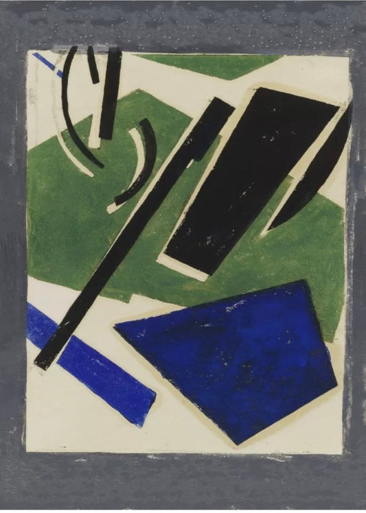 Vintage Soviet Suprematism Poster - Lyubov Popova, c1917