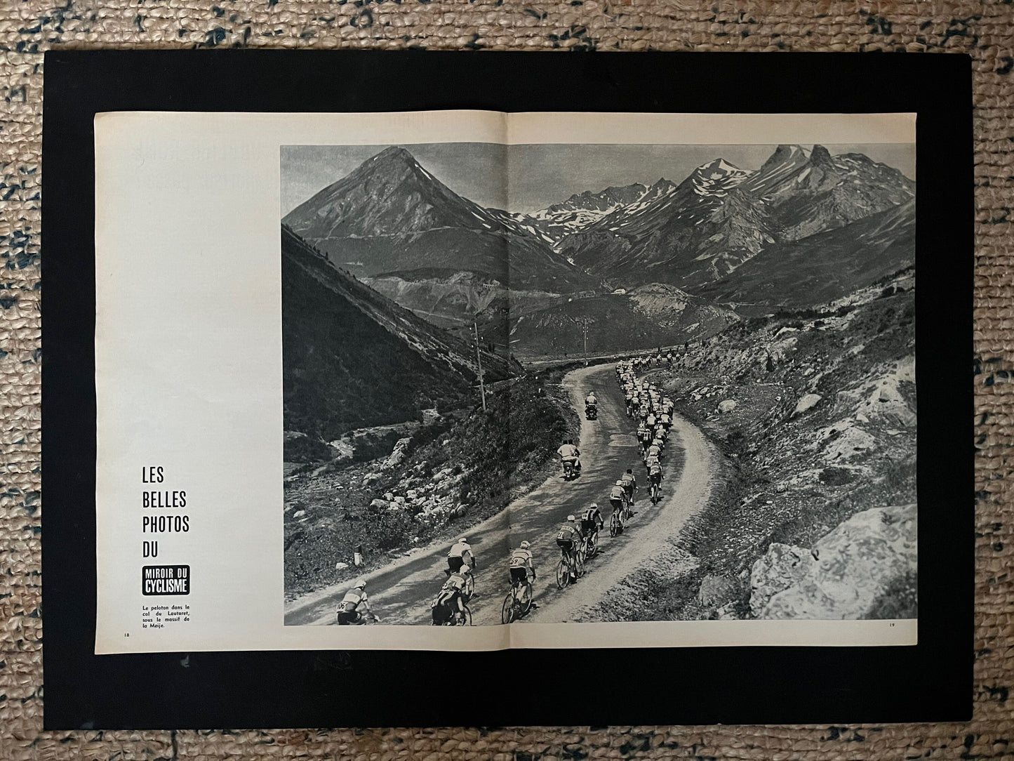 Vintage Cycling Print - Tour de France Alpine, Original 1961