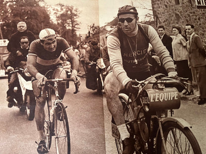 Vintage Cycling Print - Tour de France Alpine, Original 1957